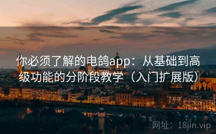 你必须了解的电鸽app：从基础到高级功能的分阶段教学（入门扩展版）