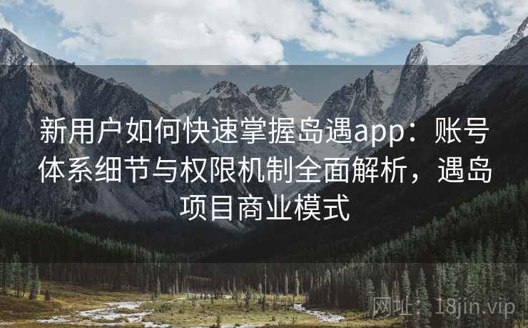 新用户如何快速掌握岛遇app：账号体系细节与权限机制全面解析，遇岛项目商业模式