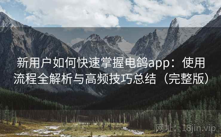 新用户如何快速掌握电鸽app:使用流程全解析与高频技巧总结(完整版) 新用户如何快速掌握电鸽app:使用流程全解析与高频技巧总结(完整版)