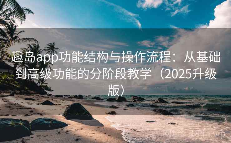 趣岛app功能结构与操作流程：从基础到高级功能的分阶段教学（2025升级版）