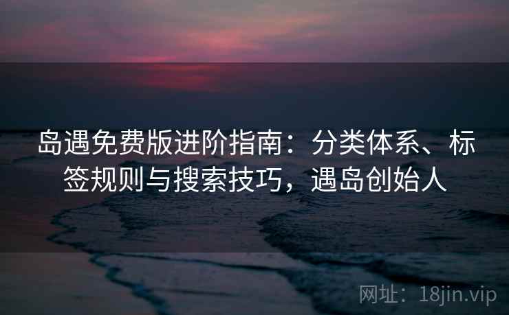 岛遇免费版进阶指南：分类体系、标签规则与搜索技巧，遇岛创始人