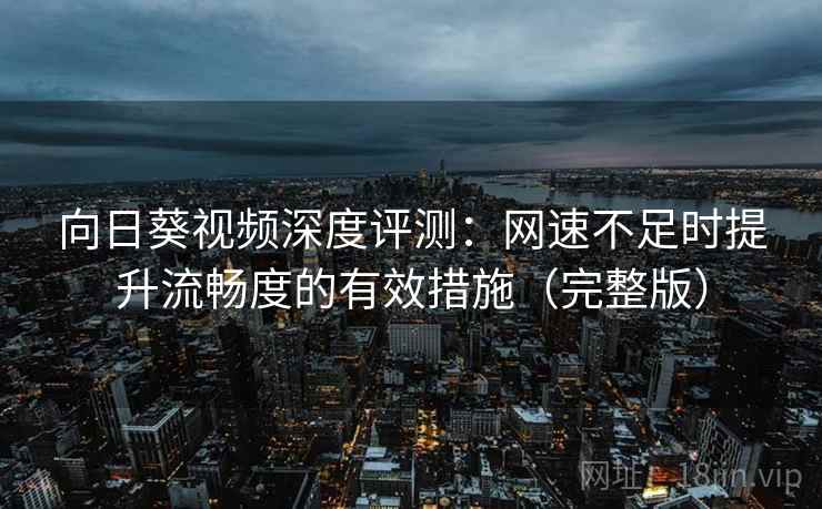 向日葵视频深度评测:网速不足时提升流畅度的有效措施(完整版) 向日葵视频深度评测:网速不足时提升流畅度的有效措施(完整版)